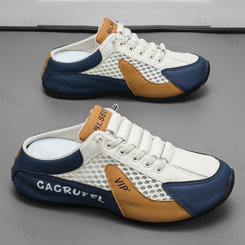 Mode Sommer Herren Hausschuhe 2025 Indoor Outdoor Zuhause Mode Halbschuhe Mesh Atmungsaktiv Sportschuhe Große Größe 39-47 Hochwertig