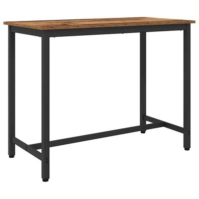 Vintage Wood Table 100 X 50 X 76.5 Cm Engineered Wood and Steel