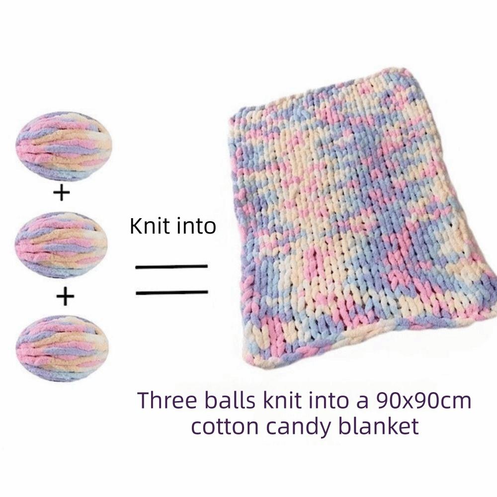 Large Ball Thick Yarn Ball Multi-color DIY Yarn Pet Bed Yarn Icelandic Scarf Yarn  Cushion Making