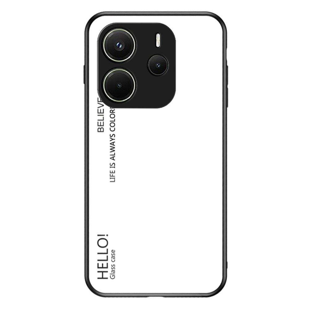 For Xiaomi Redmi Note 14 4G (163.25mm) Etui Ripebestandig Herdet Glass+PC+TPU Telefondeksel