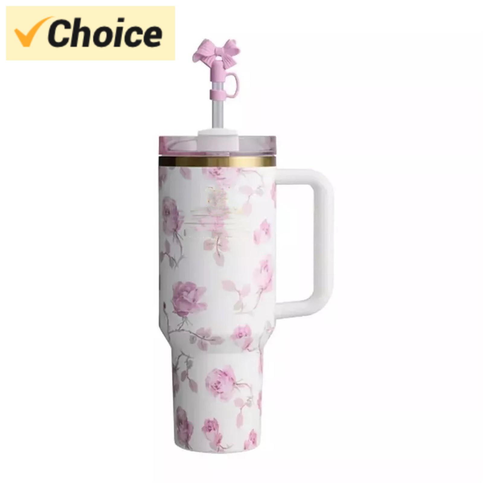 

Новый стакан из нержавеющей стали с двойными стенками 40 унций, автомобильный стакан, стакан для льда и пива с ручкой 40 унций, чашка для питья на открытом воздухе, подарок на День святого Валентина