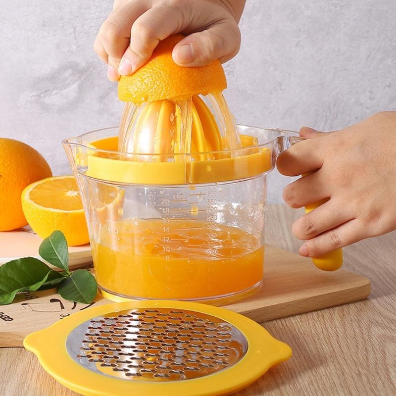 4 In 1 Manual Citruses Juicer Varied Function Kitchens Tool For Zesting Slicing Garlic Press And New Juice Extraction