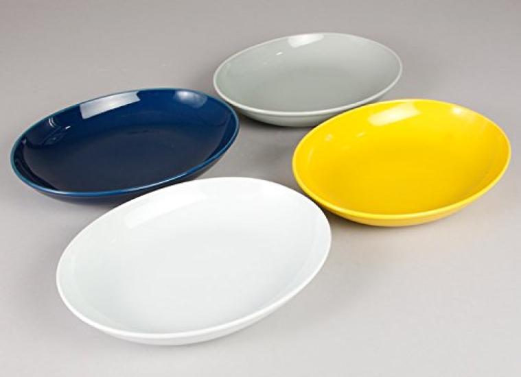 Nishikai Töpferei Hasami Ware Gewöhnlich Gewöhnliche Schale Schale Oval Grau Durchmesser 27cm Mikrowellen- und Spülmaschinenfest Hergestellt in Japan 13239 ca.