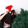 Adult Plush Santa Hat Christmas Costume Headwear Soft Flannel Xmas Cap Holiday Party Cosplay Accessory Warm Santa Hat Gift Decor