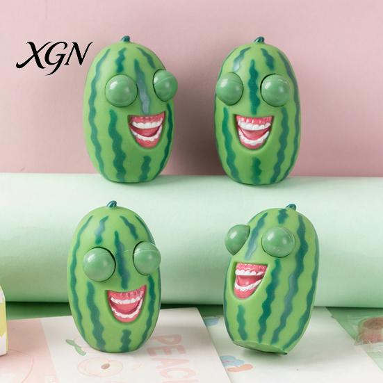 Eye Popping Watermelon Toy 1/2/3Pcs Squeeze Anxiety Stress Relief Pinch Classroom Fidget Sensory Soft Ball Cartoon