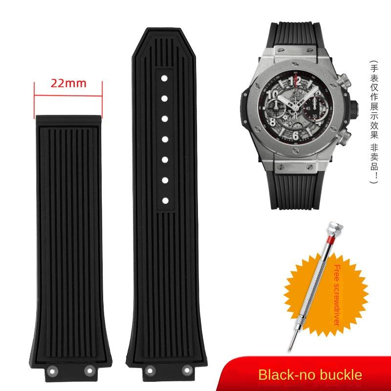 Gummi-Uhrenarmband für HUBLOT BIG BANG 441 Classic Fusion Band Herren-Uhrenarmband 27*17mm Konvexer Anschluss Uhrband Für Männer Werkzeug senden