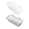 Wall Hanging Storage Basket Rectangular Iron Organizer with Hooks for Pantry Laundry Room Shelf Storage