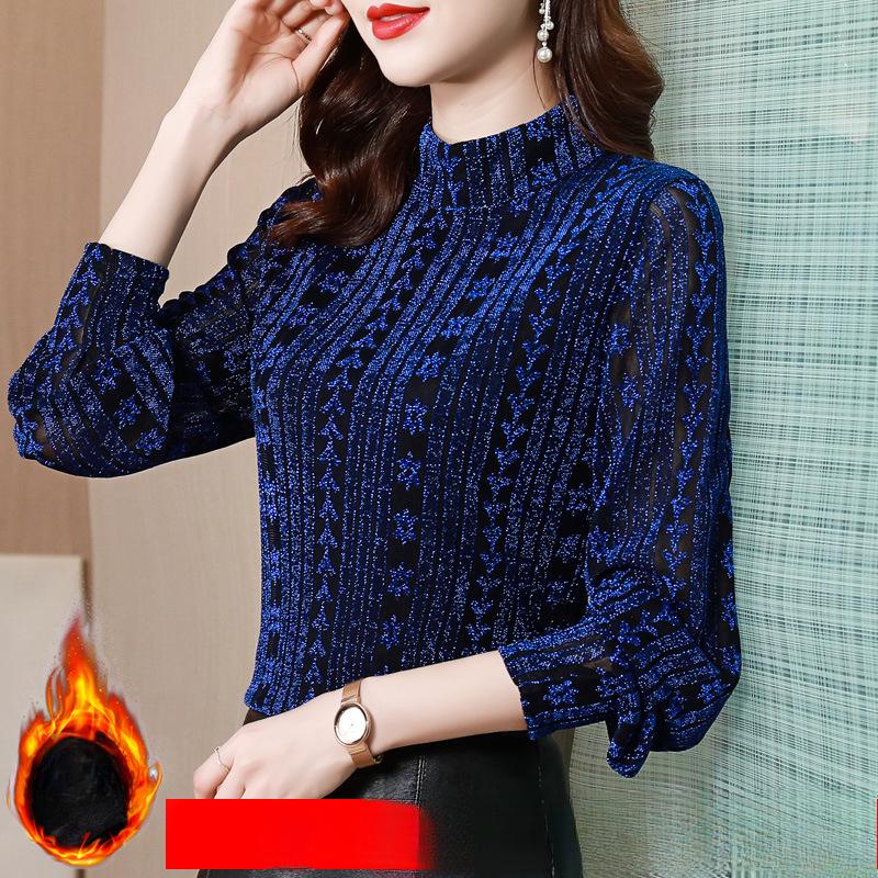 

Женская бархатная полуводолазка базовая рубашка для женщин на осень и зиму новая одежда для женщин среднего возраста с топами футболка с длинными рукавами для женщин 3XL