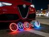 1 buc 74mm 75mm Lumină Emblema Logo LED Mașină Pentru Capotă Față Portbagaj Spate Autocolant Emblema Roșu Auriu Negru Alb Verde
