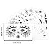 10PCS Halloween Eyes Temporary Tattoo Sticker,Black Spider Web Pumpkin Ghost Black Cat Witch Bat Spider Pattern, Facial Eye Makeup Fake Tattoo Sticker