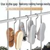 Stainless Steel Shoe Drying Rack with Multi-Functional Hanging Hooks