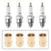 SING F LTD 10pcs M4 Spark Plug Terminal Nut Brass