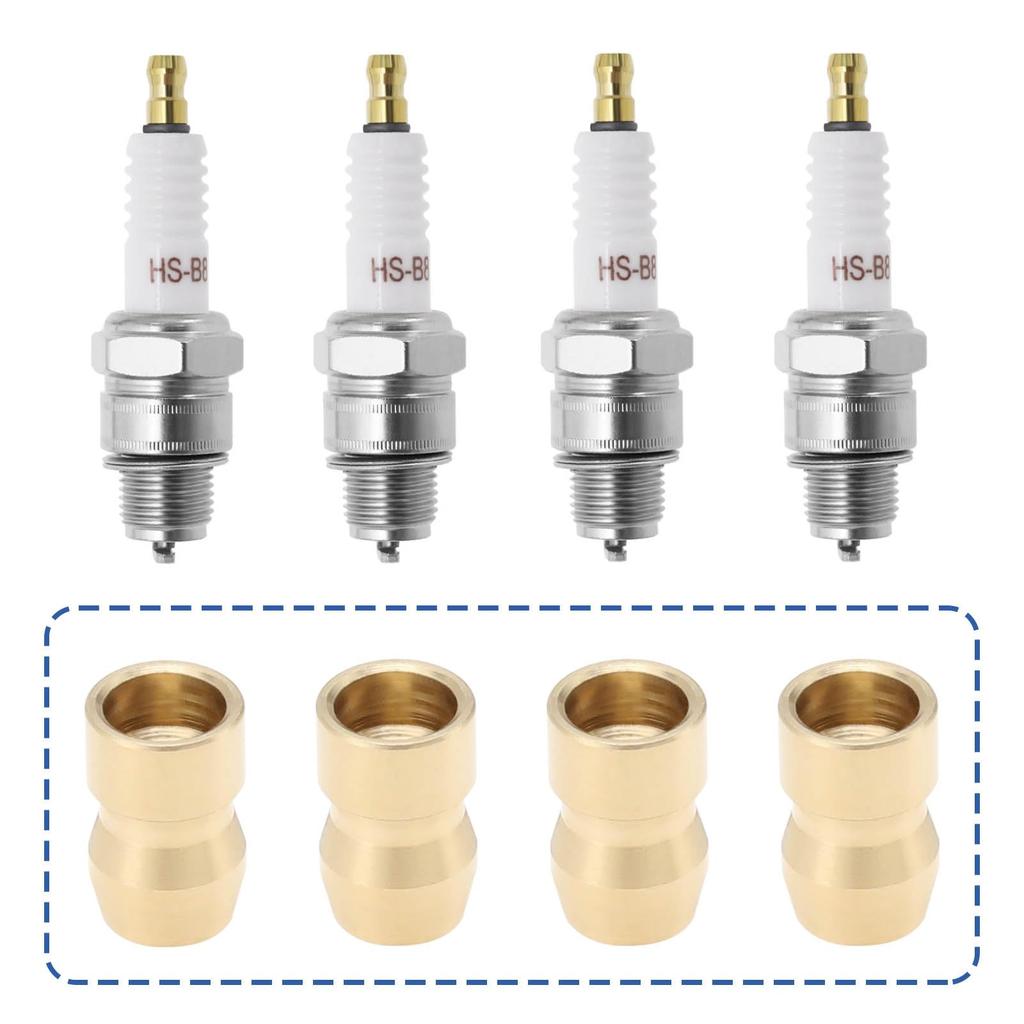 SING F LTD 10pcs M4 Spark Plug Terminal Nut Brass