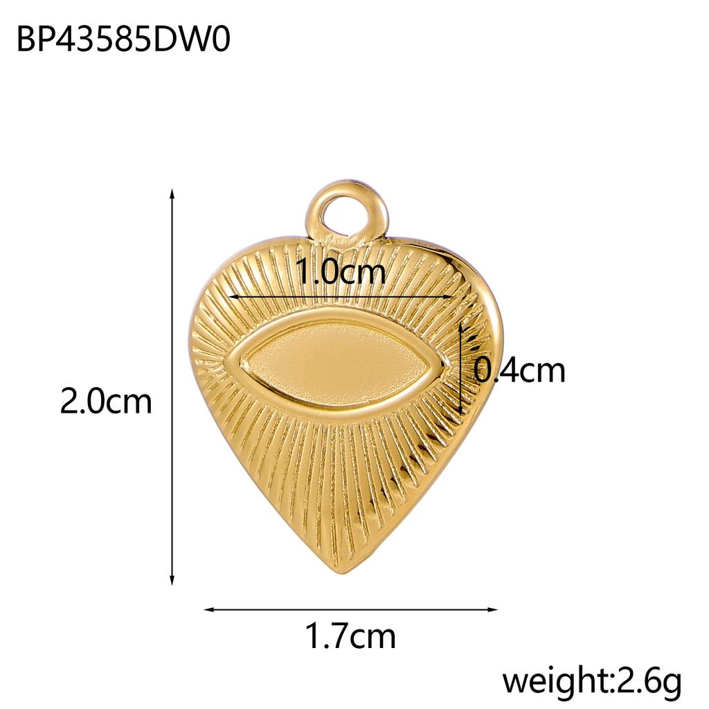 Elegant Stainless Steel Gold Plated Heart Love Cross Shell Starfish Oil Drop Pendant Charms for DIY Jewelry Making Women