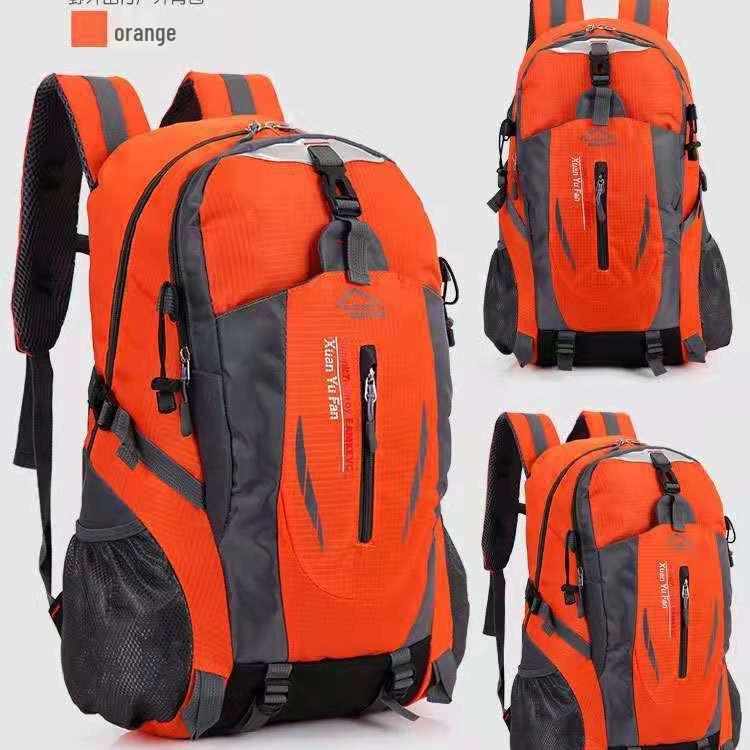 Adjustable Trekking Poles & Large Capacity Hiking Backpack with Waist Support, Multifunctional for Outdoor Camping and Mountaineering.