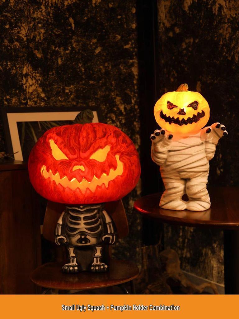 Luminous Halloween Pumpkin Lantern Decoration - Large Outdoor Display for Shopping Malls and Events
