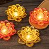 Multicolor LED Lotus Lamp Soft Light Source Lotus Design Light Flameless Candle  Home Decoration