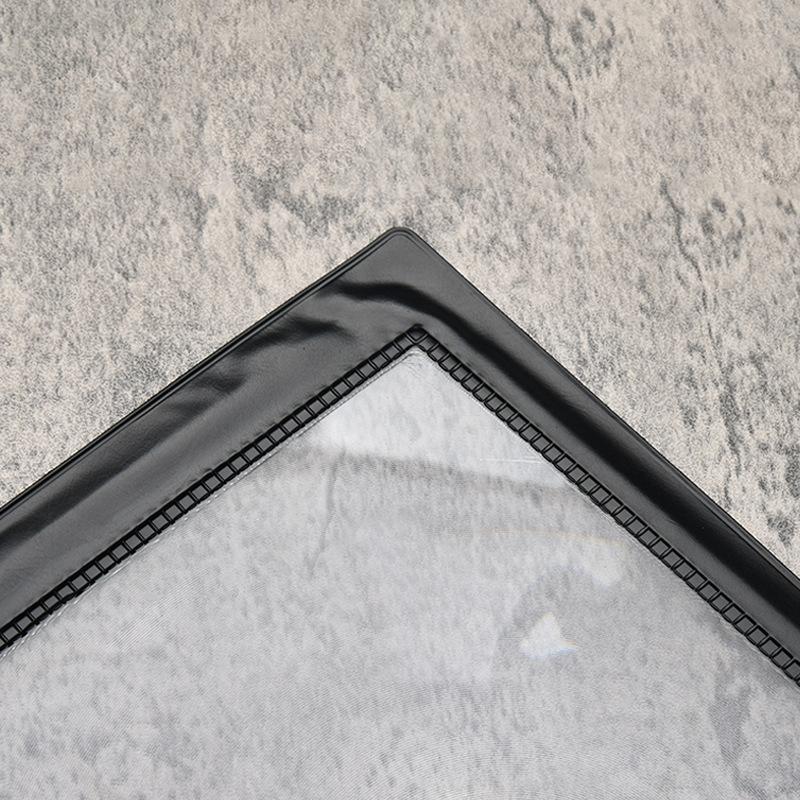 2pcs Durable PVC Material 3X Large Page Magnifying Glass Handheld Full-View Reading Aid for Seniors