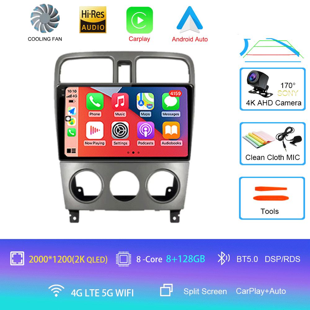 For Subaru Forester SG 2002 - 2008 Car Radio Android 14 Carplay Auto 2K Screen Multimedia Player DSP Autoradio Stereo Head Unit