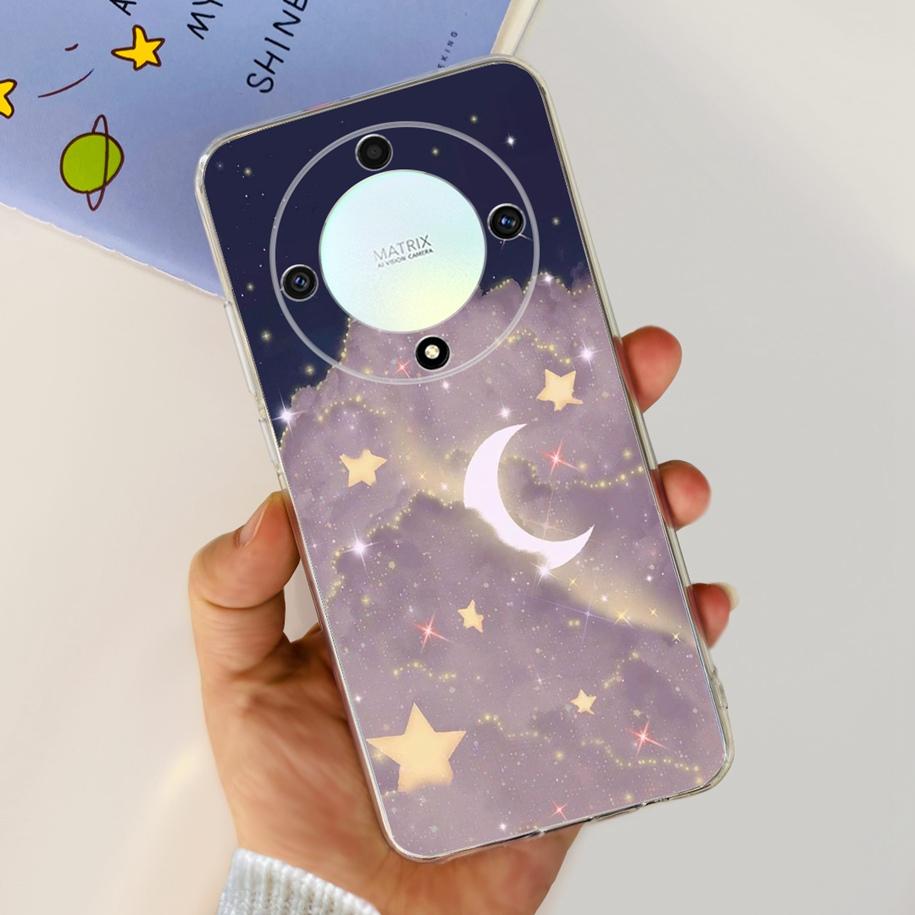 For Honor X9b 5G Case 2023 Fashion Flower Clear Silicone Soft Back Cover For Honor X9a RMO-NX1 Funda HonorX9 X 9 X 9B X 9A Coque