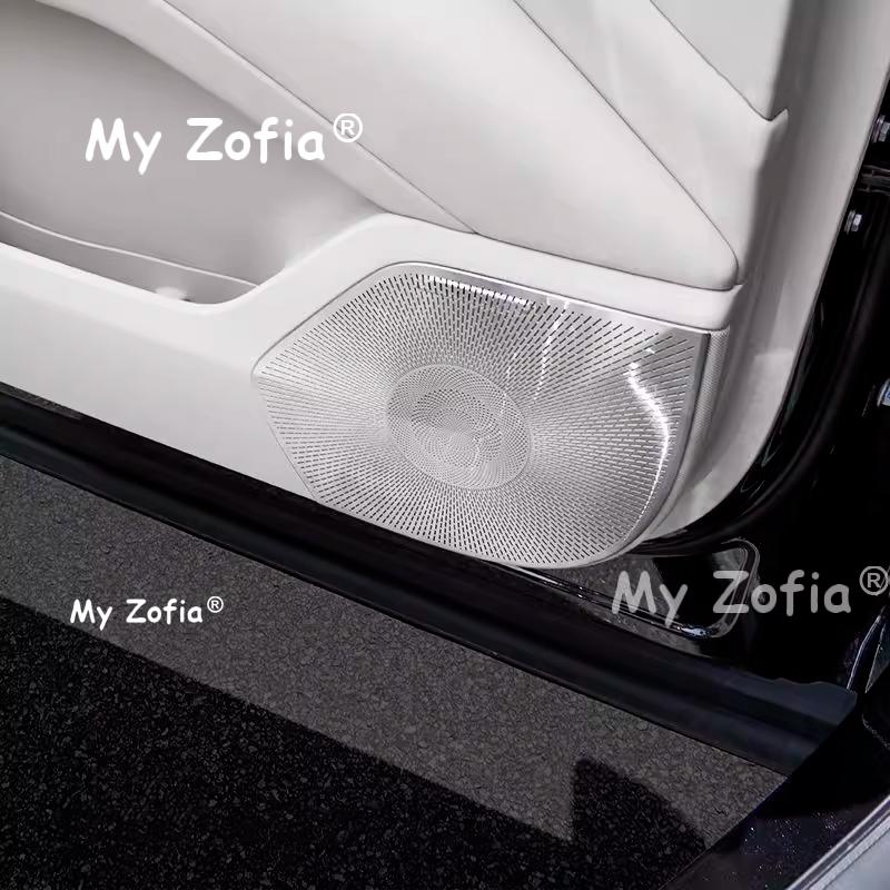 For Deepal S09 2025 2026 Car Stainless Car Four Door Speaker Audio Horn Cover Trim Frame Sticker Auto Interior Accessories