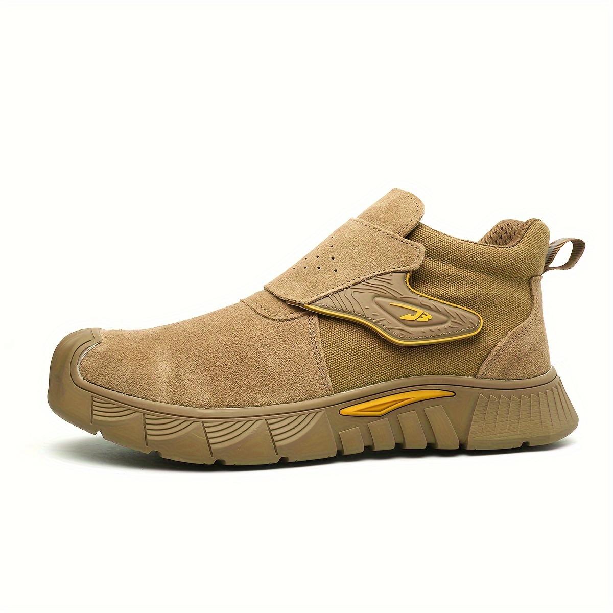 

Защитная обувь. Мужская рабочая обувь с защитой от разбивания и прокалывания. Четырехсезонная обувь для сварки с высоким берцем. Обувь для ленивости из коровьей кожи. 48 хаки