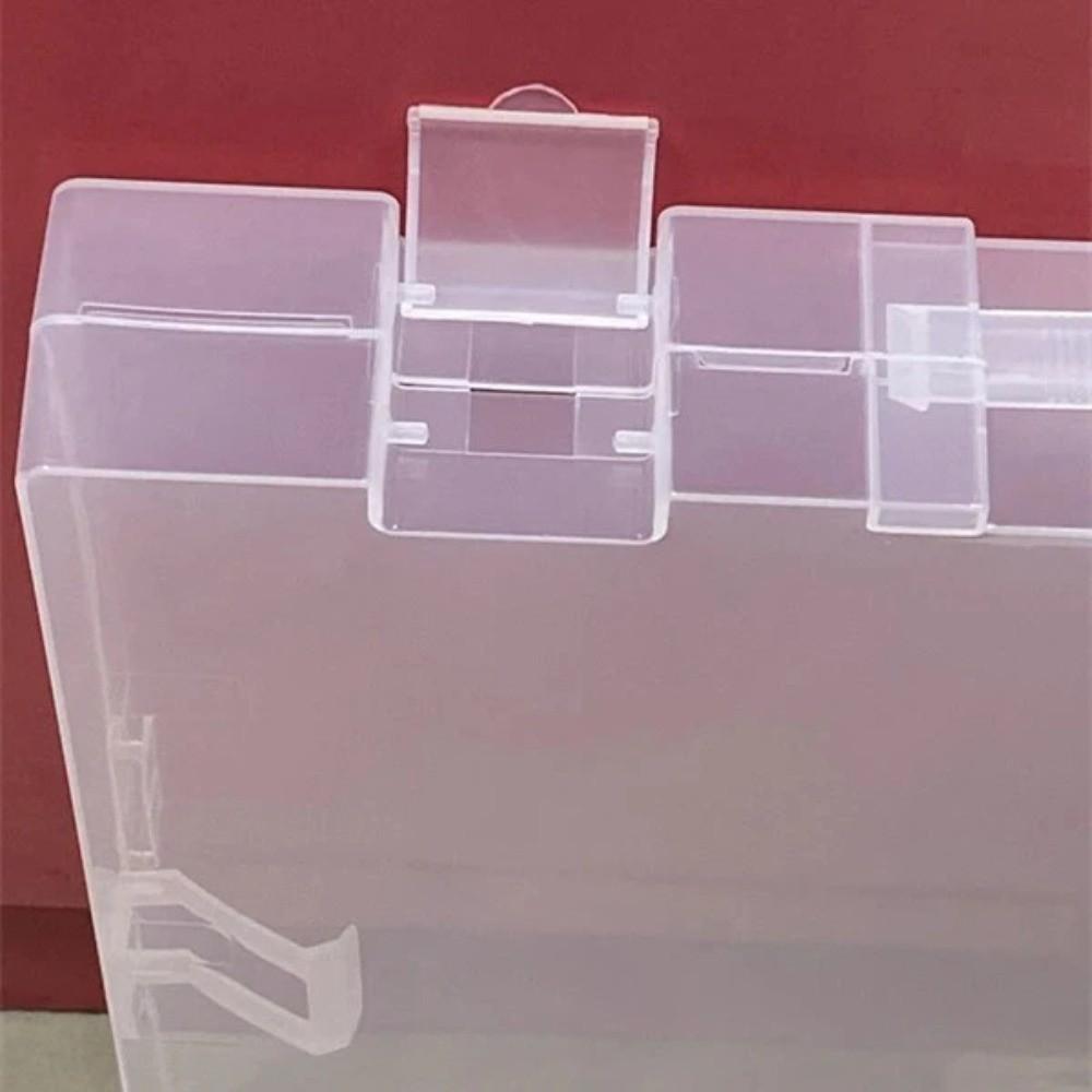 Portable A3 Organizer Storage Box Transparent Multifunctional Carrying Case Handheld Plastic Document Bag School Office Supplies