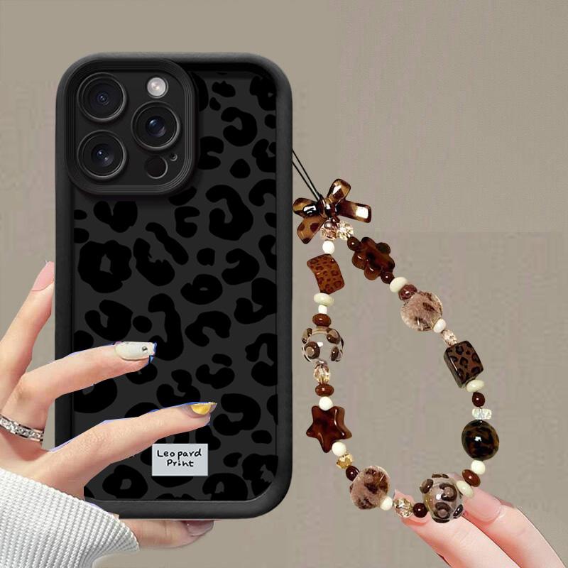 Fashion Retro Leopard Bracelet Chain Case For Motorola Moto G22 G32 G52 G30 G53 G15 G14 G60 G35 G24 E14 E13 E32 E22 E40 G9 Play