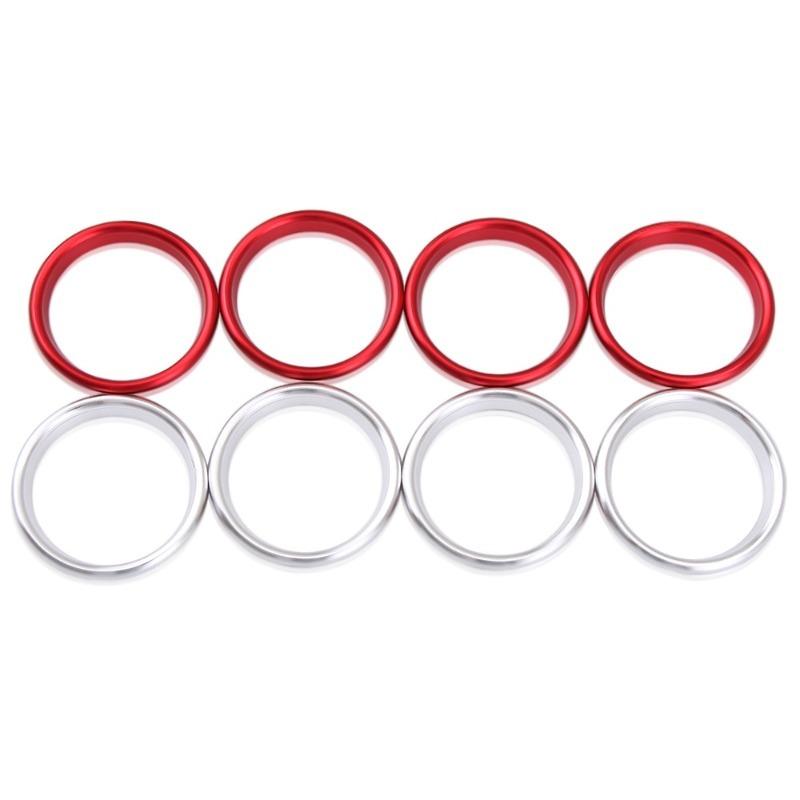 4 Pcs Aluminum Alloy Air Outlet Plug, Instruments, Air Outlet Cover Sticker Decoration Ring sSuitable For A3 S3 2013-2016/Q2
