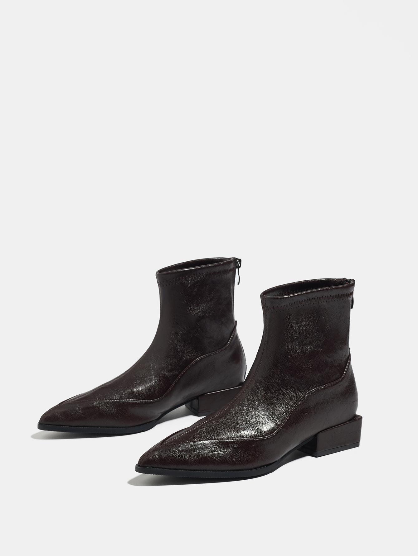 

Французские остроносые ботильоны на высоком каблуке для женщин с застежкой-молнией, новые женские ботинки на осень и зиму 41