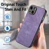 For iPhone 14 Plus Case Shockproof Slim Retro Leather Phone Back Cover