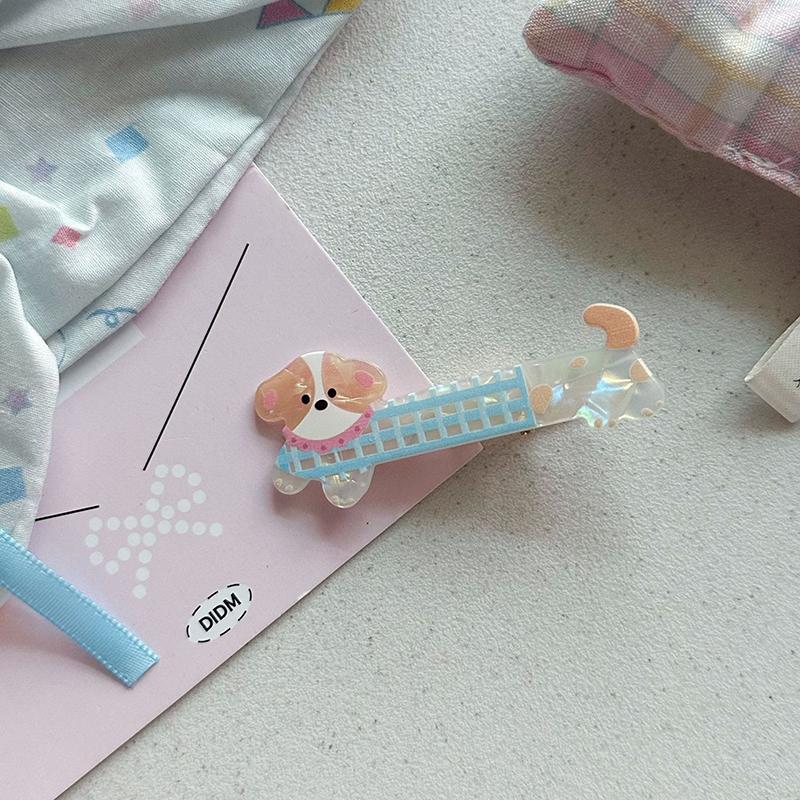 

Kawaii Cartoon Dog Acrylic Hairpin Cute Animal Cat Duckbill Hair Clip Side Bangs Clip Headdress Sweet Hair Accessories Gifts
