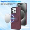 CSJ-P3 For iPhone 15 Pro Max Case Compatible with MagSafe PC+TPU+Leather Back Cover