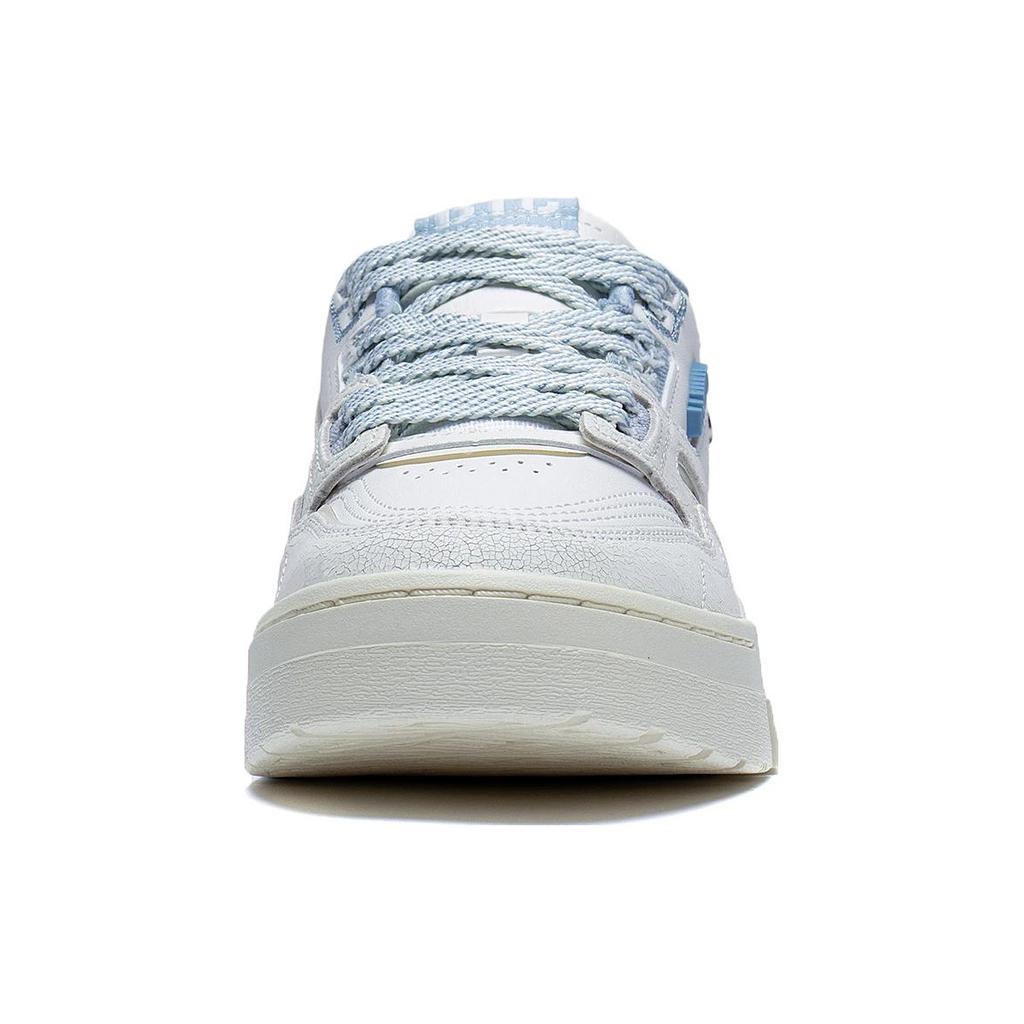 New LiNing 001 BTC Btc Prm Durable Breathable Low Top Skateboard Shoes Women's White Blue AGCT004-1