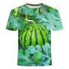 3D Printed Fruit Pattern Unisex Short Sleeve T-shirt - Fashionable Street Style Hip Hop Apparel