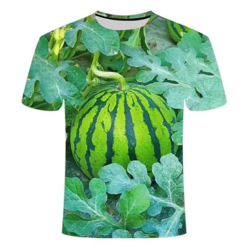 3D Printed Fruit Pattern Unisex Short Sleeve T-shirt - Fashionable Street Style Hip Hop Apparel