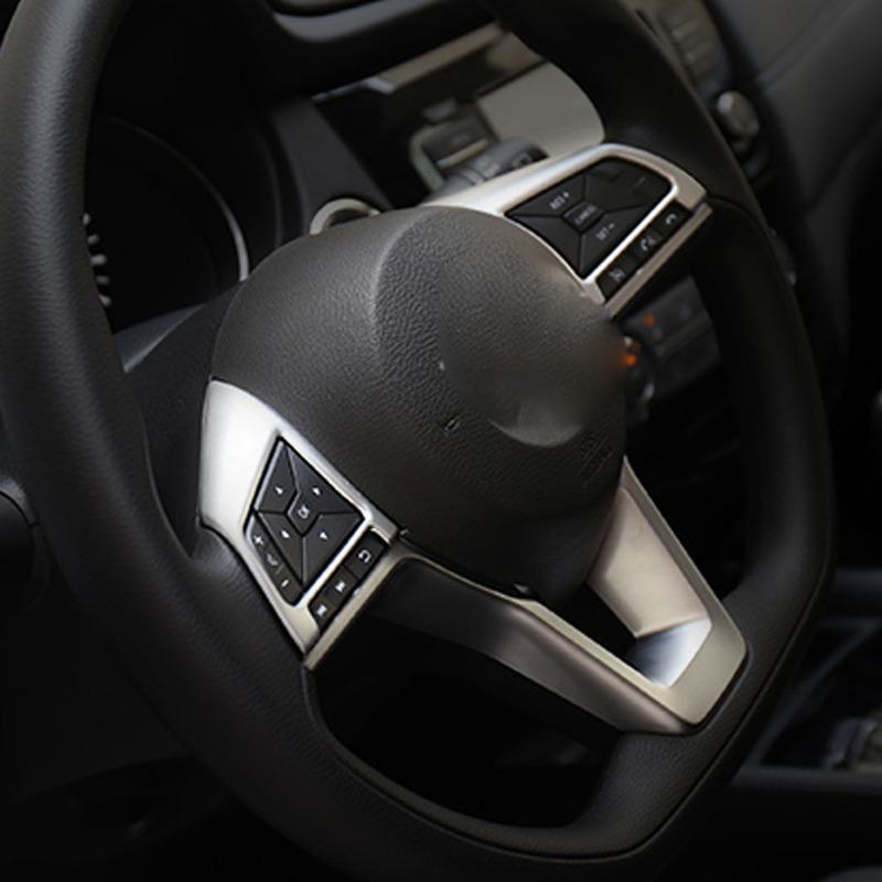 For Nissan Kicks 2017 2018      Car Steering Wheel Frame Cover Decoration Trim Auto Interior Accessories