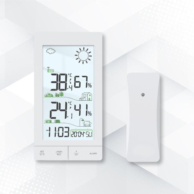 Upgrades Wireless Weather Stations with Easy To Read Touch Screens for Accurate Indoor Outdoor Temperature & Moisture  Data