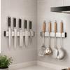 Magnetic Tool Holder Stainless Steel Kitchen Wall-mounted Magnet Tool Storage Non-punching Magnetic Kitchen Knife Rack