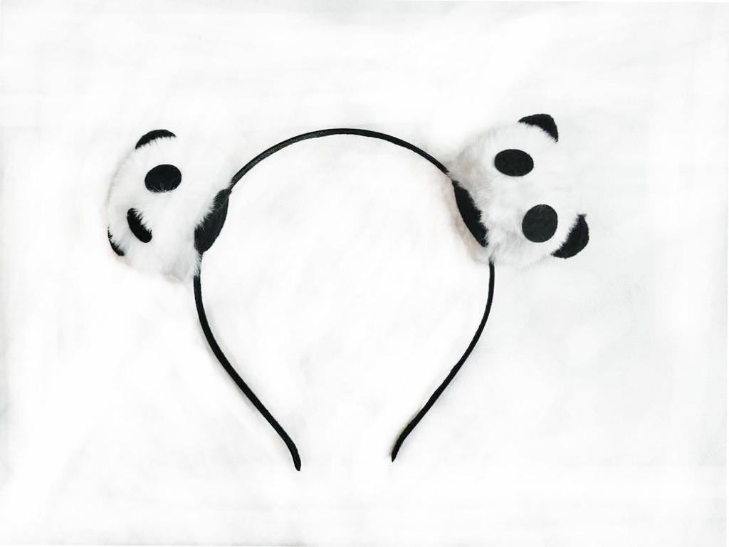 2023 Christmas Panda Light-Up Hair Clip and Headband Set