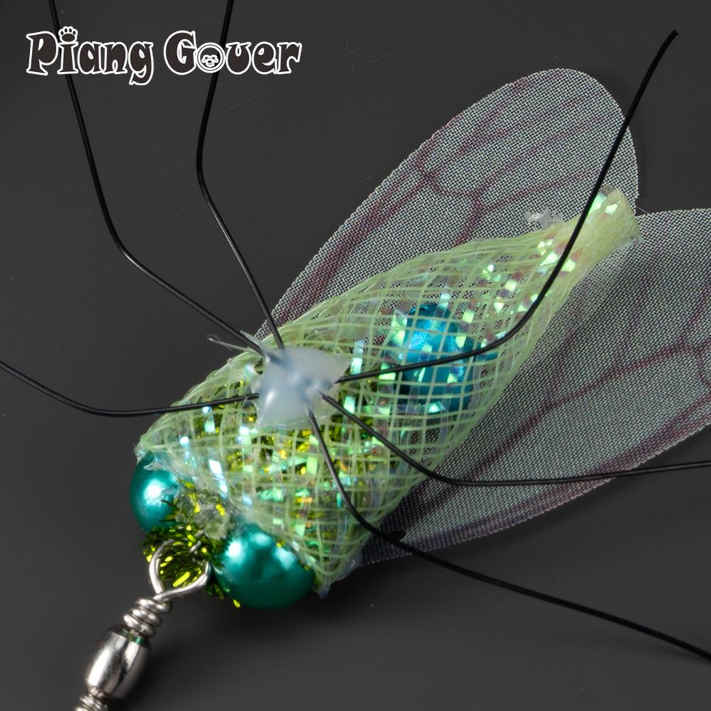 Simulated Cicada Bell Cat Toy Replace the Head Accessories Artificial Insects Pet Toy