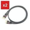 ONKODO 2534 RCA Cable Pair with Red/White Lines, 0.75m, Black