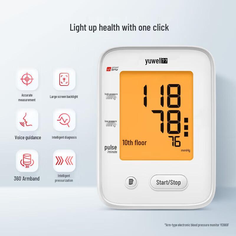 Yuwell YE660F Digital Blood Pressure Monitor