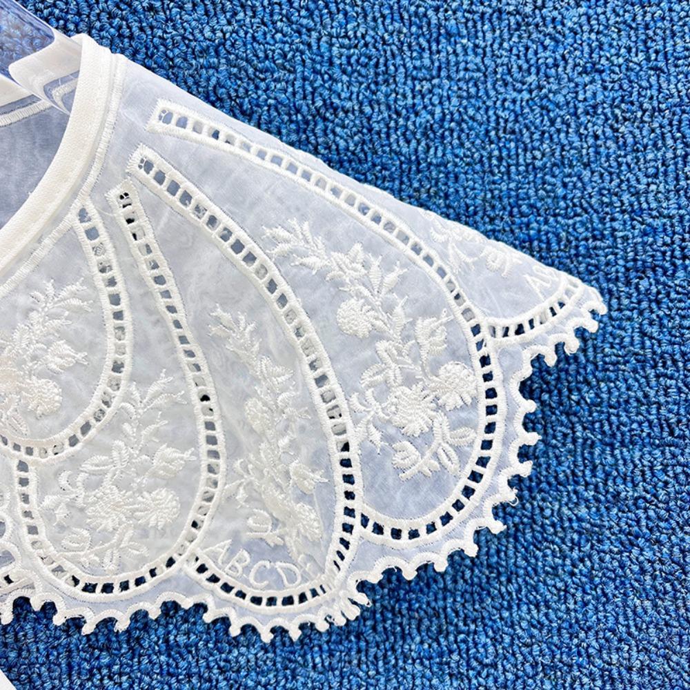 Embroidery Detachable Shirt Children's Clothing Cloak Fake False Collars New Dress Blouse Decor