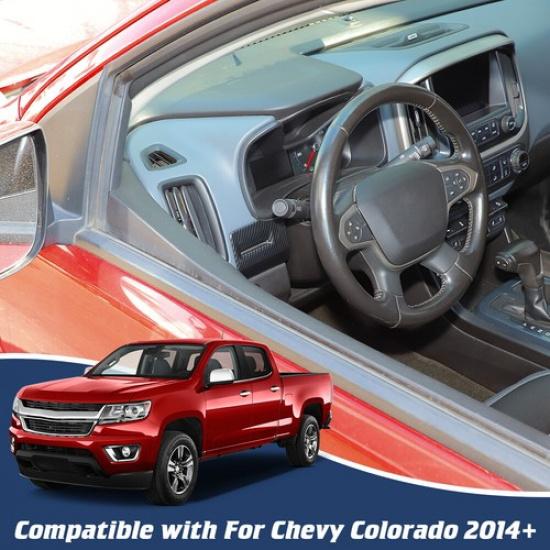 For Chevy ColoradoCanyon 2014+ Console Dash Card Slot Cover Panel Carbon Fiber