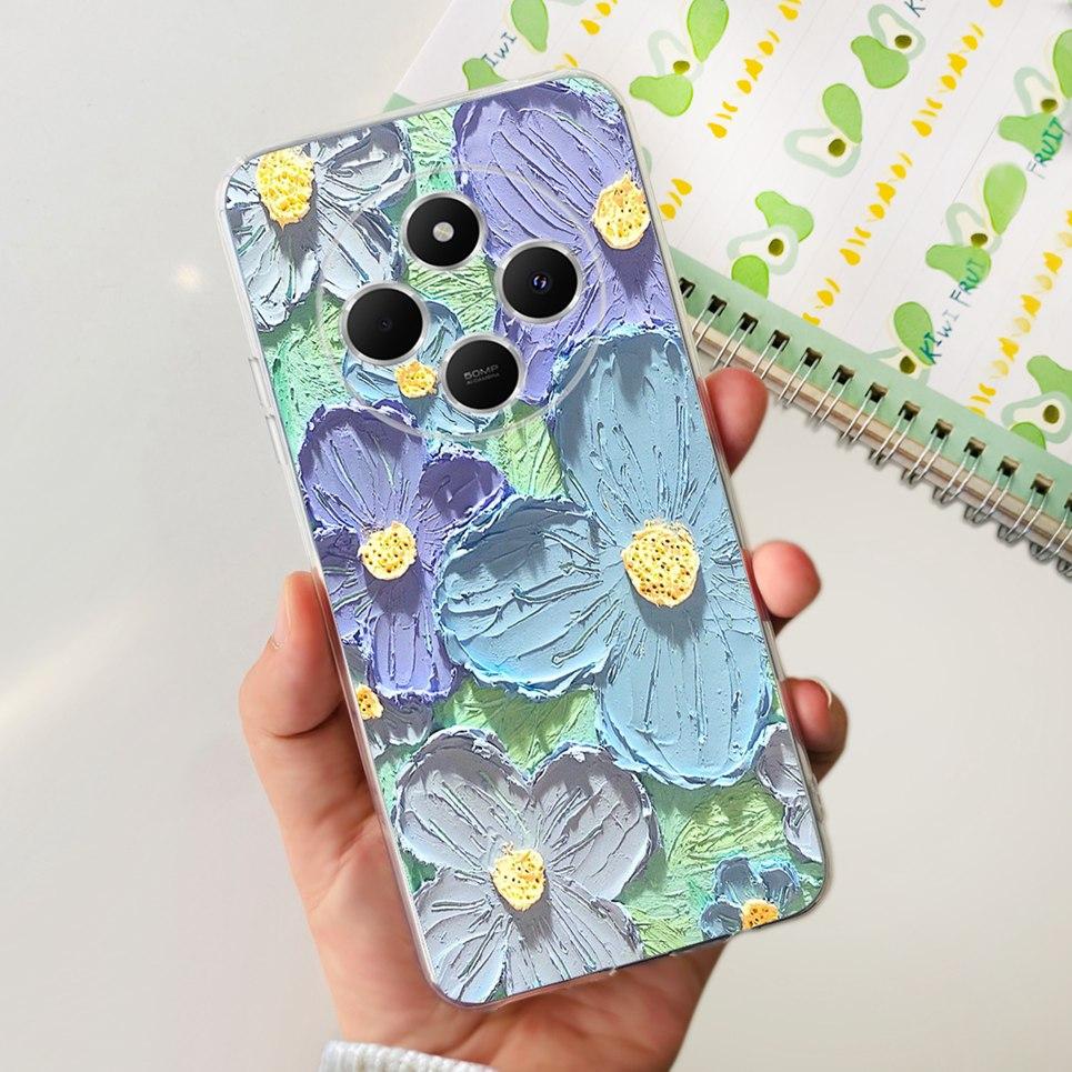 

Для XIaomi Redmi 14C / Poco C75 Задня кришка Метелик Квітка троянди Розкішний Дівчачий Чохол для телефону На Redmi 4C Прозорий М який ТПУ Прозора Накладка XIaomi Redmi 14C