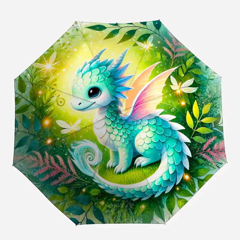 

1pc Dragon Fantasy Pattern Umbrella Design Automatic Opening and Closing Umbrella, High-quality Travel Umbrella, Lightweight and Portable, -82