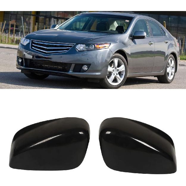 Acouto Door Mirror Covers for 2008‑2012, Car Rearview Door Mirror Caps Side Door Wing Mirror Cap Covers Glossy Black Replacement