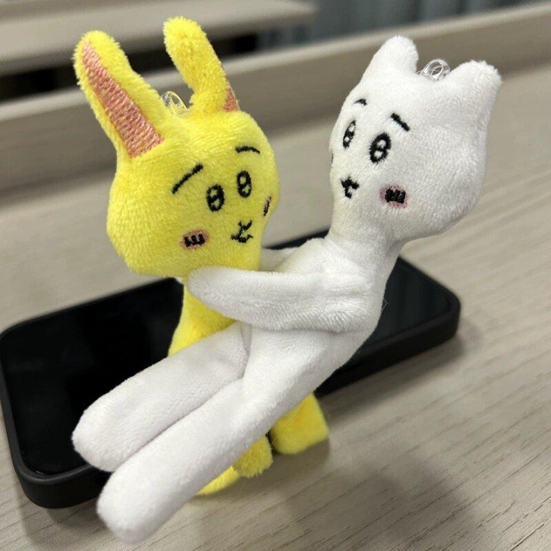 Hachiware Self Deprecating Bear Plush Keychain Cute Little Feet Hanging Doll Kawaii Stuffed Animal Bag Charm Gift