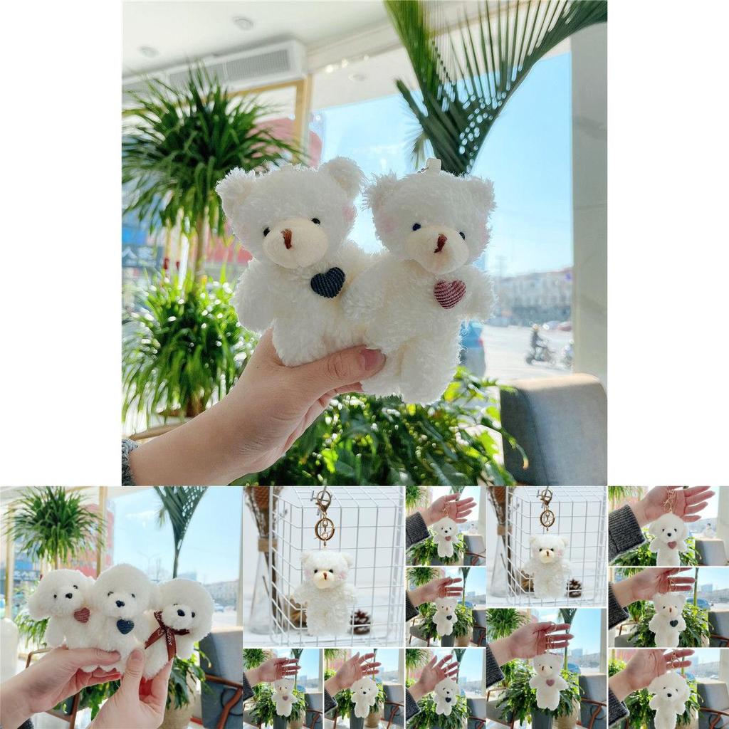 Love Bear Dog Plush Pendant Toy Key Chain For Adorable Decorations Soft And Durable 11cm Birthday Gift